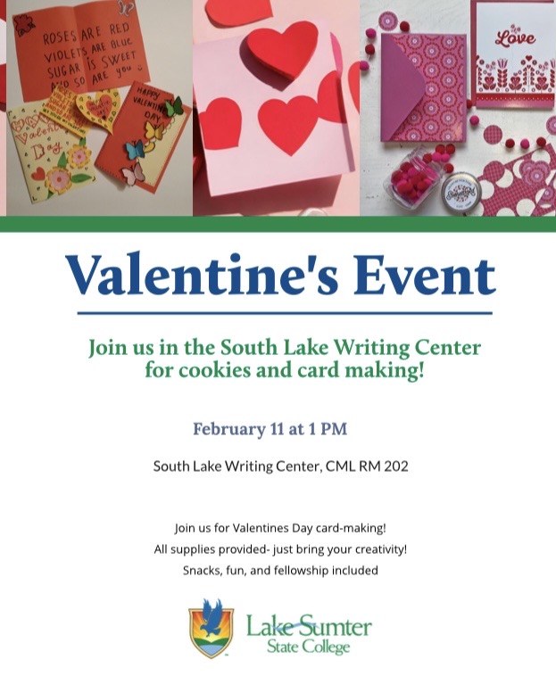 Flyer for the Valentine's Day event (Courtesy of Lake-Sumter State College)